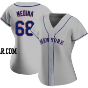 Adonis Medina Women's New York Mets Gray Replica Road Jersey
