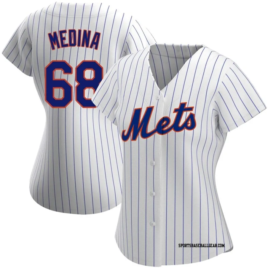 Adonis Medina Women's New York Mets White Authentic Home Jersey