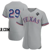 Adrian Beltre Men's Texas Rangers Gray Authentic Road 2023 World Series Jersey