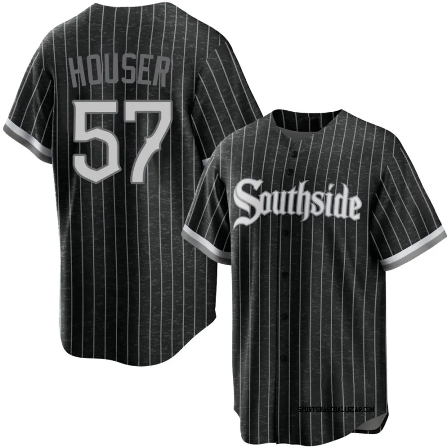 Adrian Houser Men's Chicago White Sox Black Replica 2021 City Connect Jersey