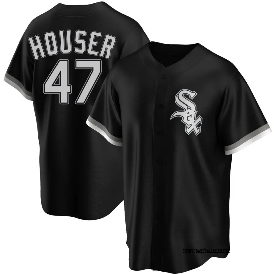 Adrian Houser Men's Chicago White Sox Black Replica Alternate Jersey
