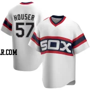 Adrian Houser Men's Chicago White Sox White Replica Cooperstown Collection Jersey