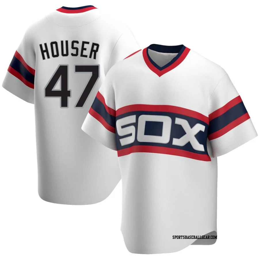 Adrian Houser Men's Chicago White Sox White Replica Cooperstown Collection Jersey