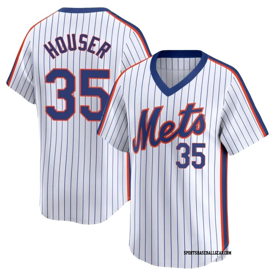 Adrian Houser Men's New York Mets White Limited Cooperstown Collection Jersey