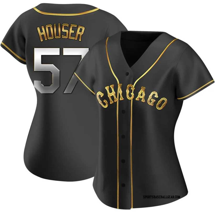 Adrian Houser Women's Chicago White Sox Black Golden Replica Alternate Jersey