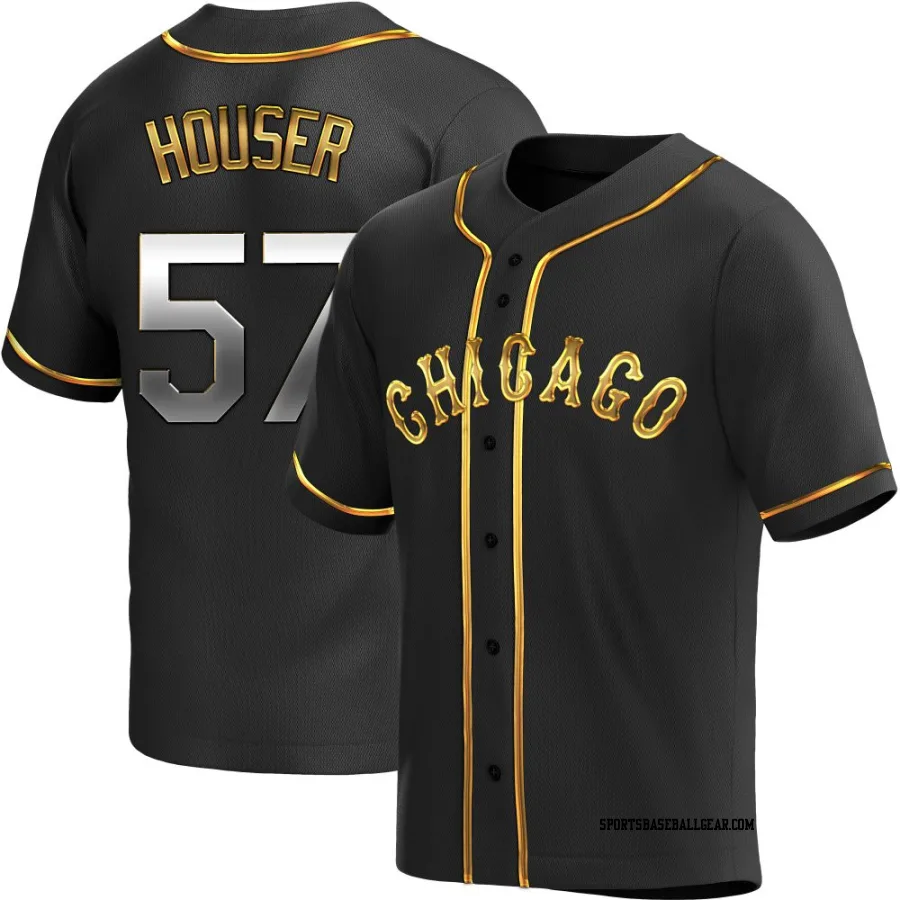 Adrian Houser Youth Chicago White Sox Black Golden Replica Alternate Jersey