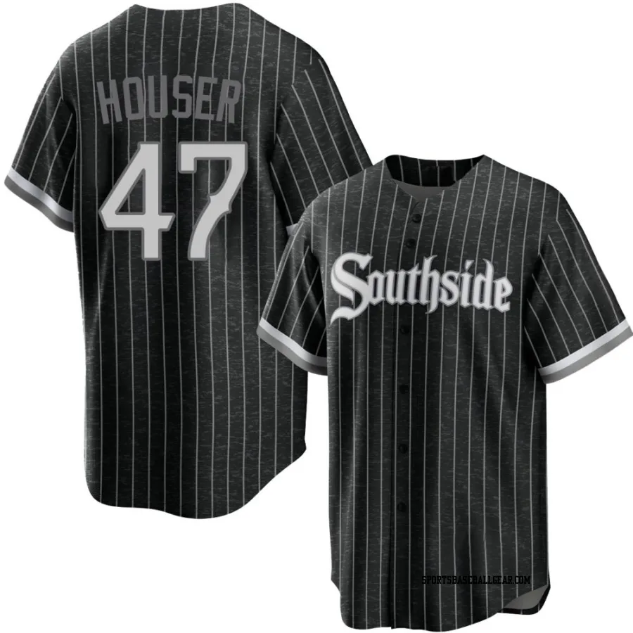 Adrian Houser Youth Chicago White Sox Black Replica 2021 City Connect Jersey