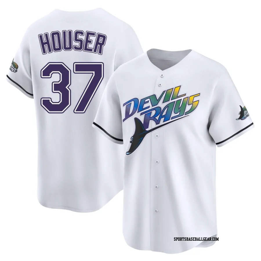 Adrian Houser Youth Tampa Bay Rays White Limited Throwback Cooperstown Jersey