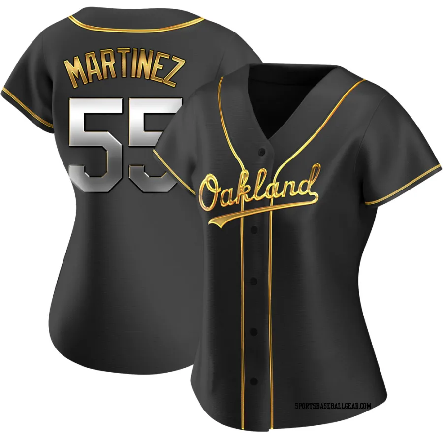Adrian Martinez Women's Oakland Athletics Black Golden Replica Alternate Jersey