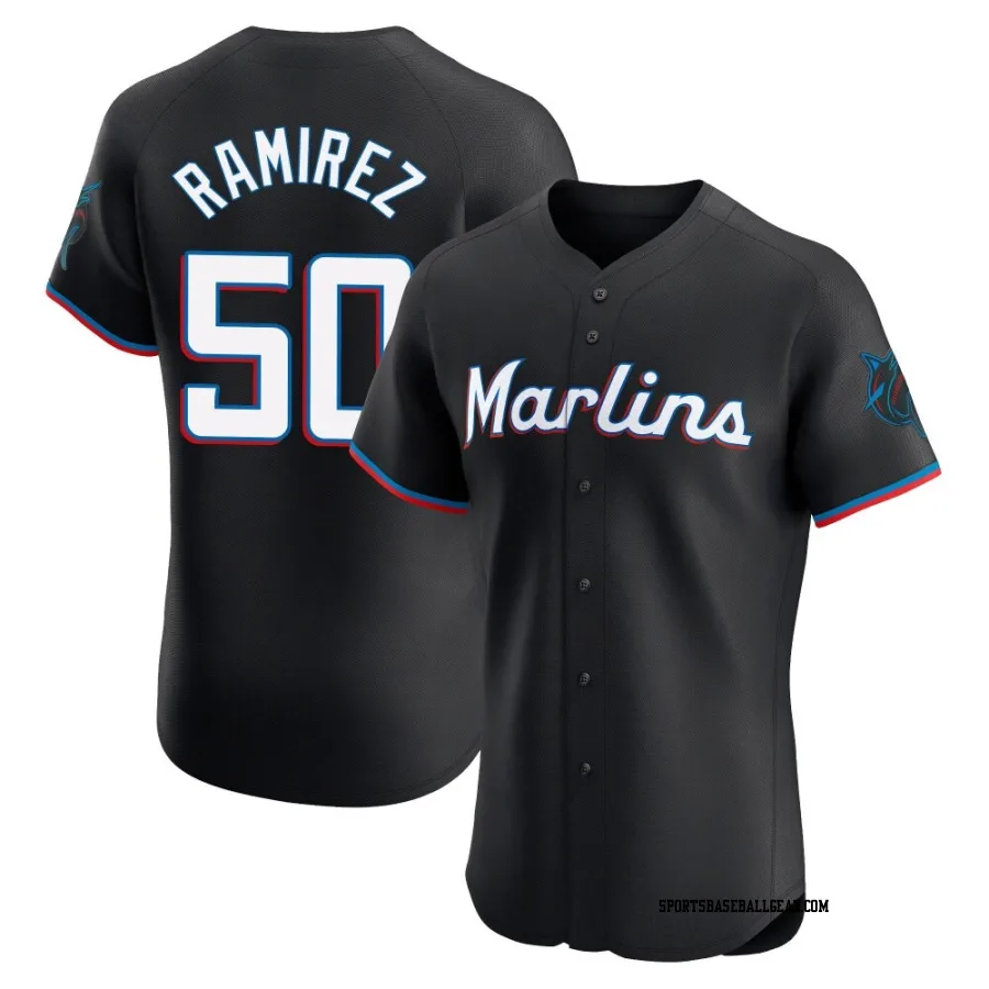 Agustin Ramirez Men's Miami Marlins Black Elite Alternate Vapor Premier Jersey