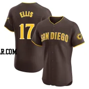 A.J. Ellis Men's San Diego Padres Brown Elite Road Vapor Premier Jersey