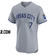 A.j. Hinch Men's Kansas City Royals Gray Elite Road Jersey