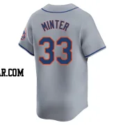 A.J. Minter Men's New York Mets Gray Limited Away Jersey