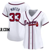 A.J. Minter Women's Atlanta Braves White Limited Home Jersey