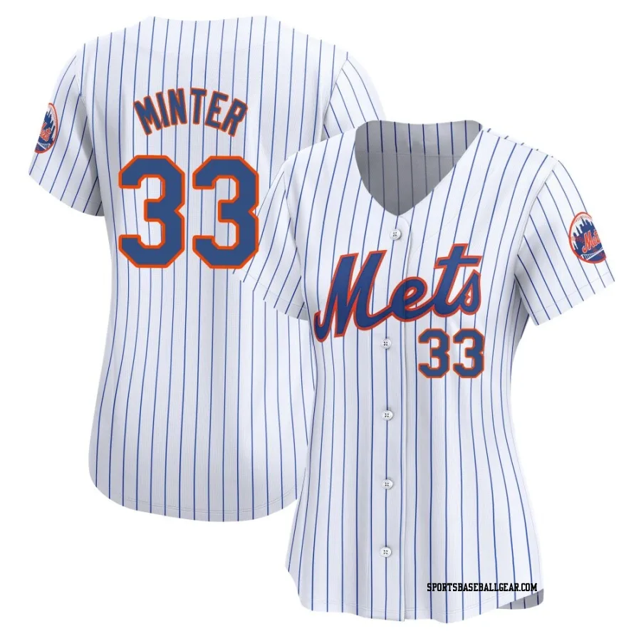 A.J. Minter Women's New York Mets White Limited Home Jersey