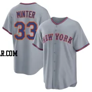 A.J. Minter Youth New York Mets Gray Replica Away 2.0 Jersey