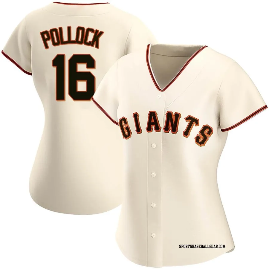 AJ Pollock Women's San Francisco Giants Cream Replica Home Jersey