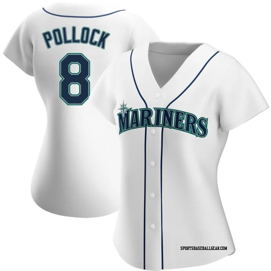 AJ Pollock Women's Seattle Mariners White Replica Home Jersey