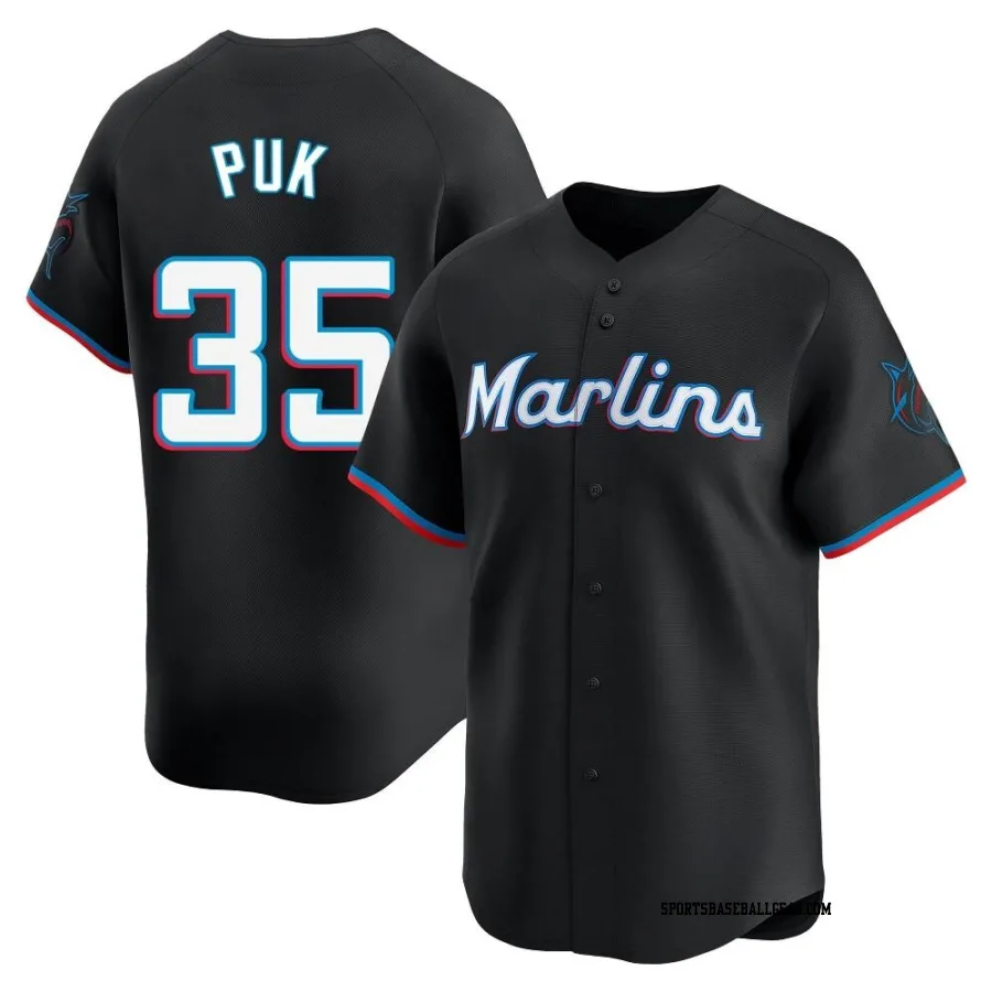 A.J. Puk Men's Miami Marlins Black Limited Alternate Jersey