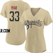 A.J. Puk Women's Arizona Diamondbacks Gold Authentic 2021 City Connect Cool Base Jersey