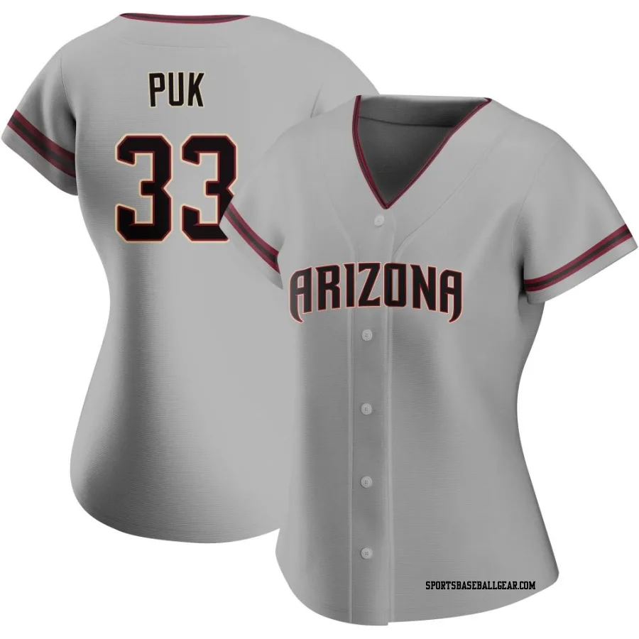 A.J. Puk Women's Arizona Diamondbacks Gray Replica Road Jersey