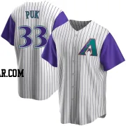A.J. Puk Youth Arizona Diamondbacks Cream/Purple Replica Alternate Cooperstown Collection Jersey