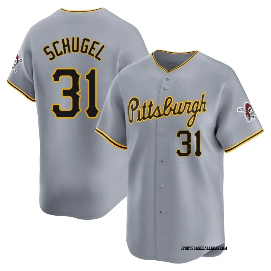 A.J. Schugel Men's Pittsburgh Pirates Gray Limited Away Jersey