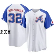 AJ Smith-Shawver Youth Atlanta Braves White Replica 2023 City Connect Jersey