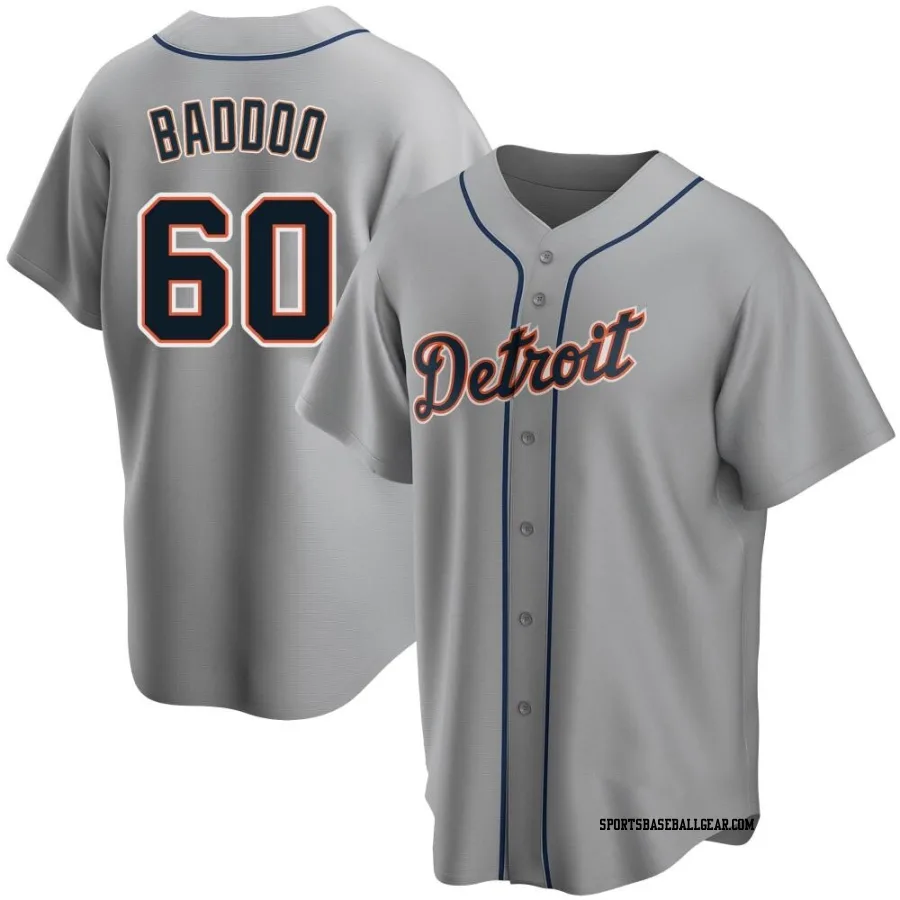 Akil Baddoo Men's Detroit Tigers Gray Replica Road Jersey