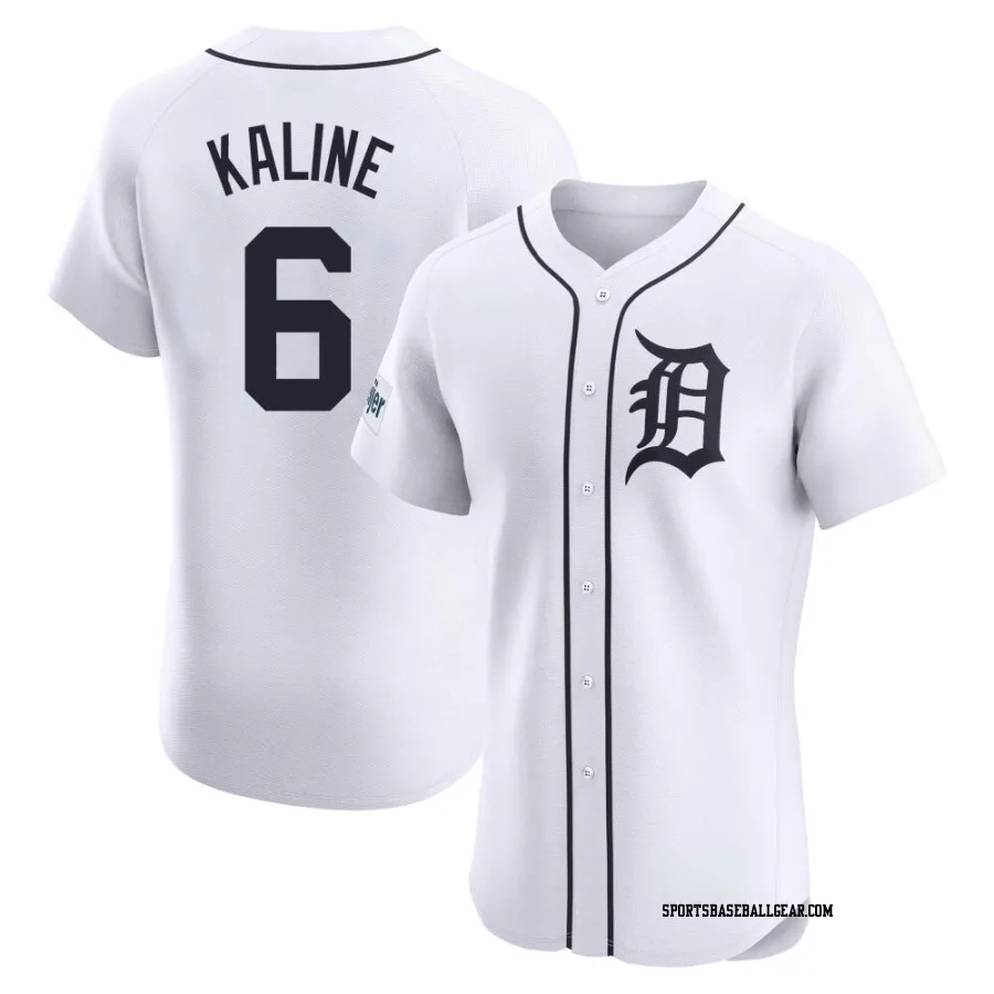 Al Kaline Men's Detroit Tigers White Elite Home Patch Jersey