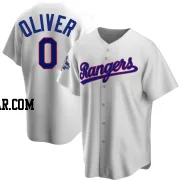 Al Oliver Men's Texas Rangers White Replica Home Cooperstown Collection 2023 World Series Champions Jersey