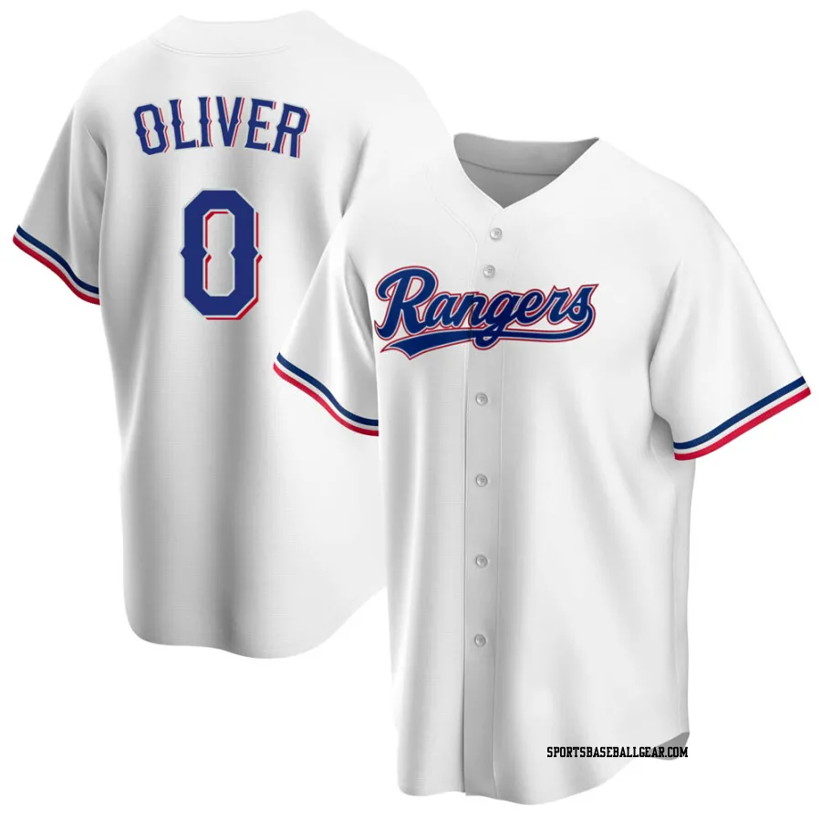 Al Oliver Youth Texas Rangers White Replica Home Jersey