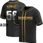 Alan Rangel Men's Philadelphia Phillies Black Golden Replica Alternate Jersey