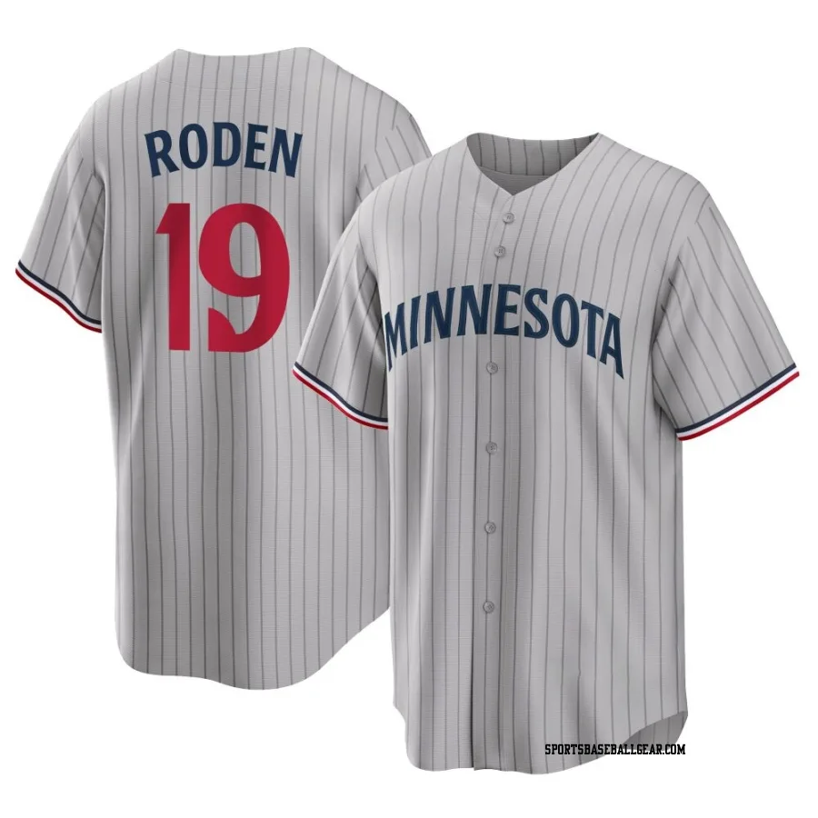 Alan Roden Men's Minnesota Twins Gray Replica Road Jersey