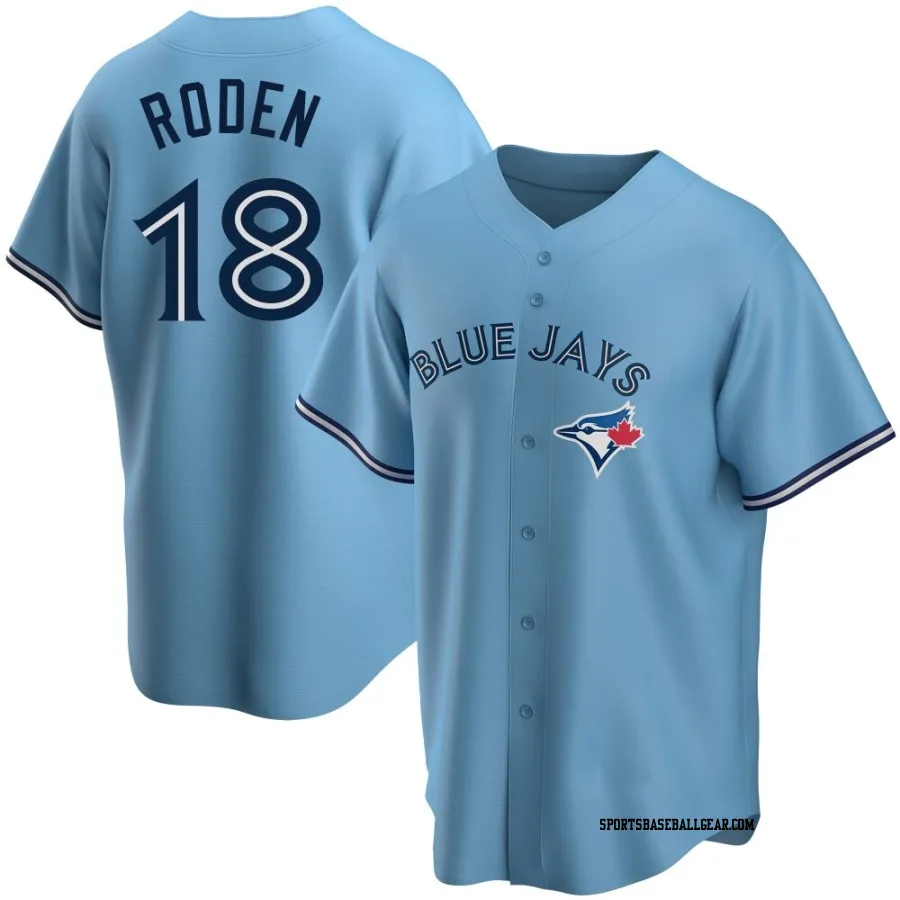 Alan Roden Men's Toronto Blue Jays Blue Replica Powder Alternate Jersey