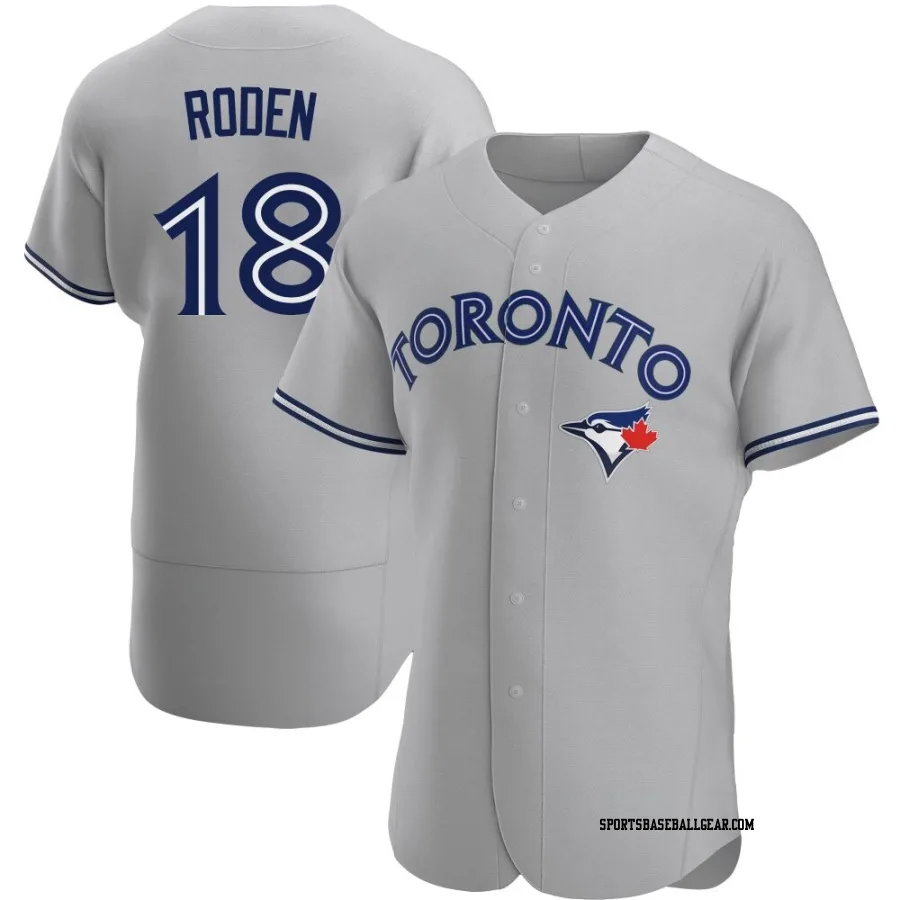 Alan Roden Men's Toronto Blue Jays Gray Authentic Road Jersey