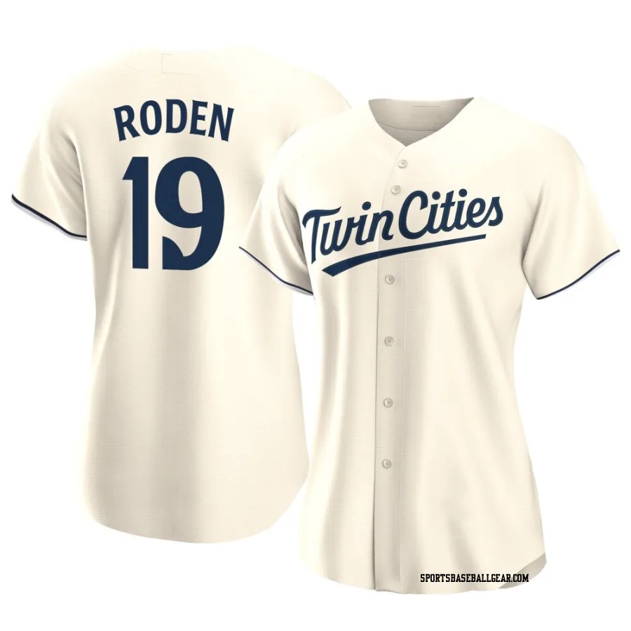 Alan Roden Women's Minnesota Twins Cream Authentic Alternate Jersey