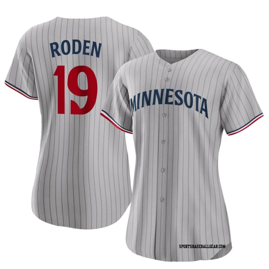 Alan Roden Women's Minnesota Twins Gray Replica Road Jersey