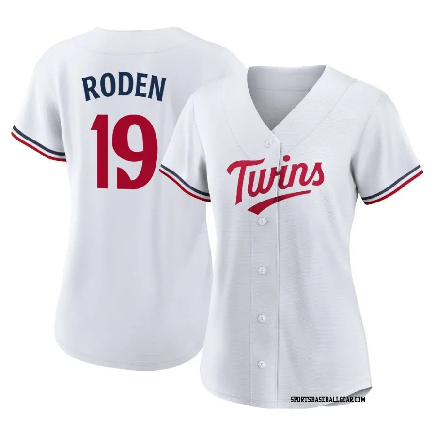 Alan Roden Women's Minnesota Twins White Replica Home Jersey