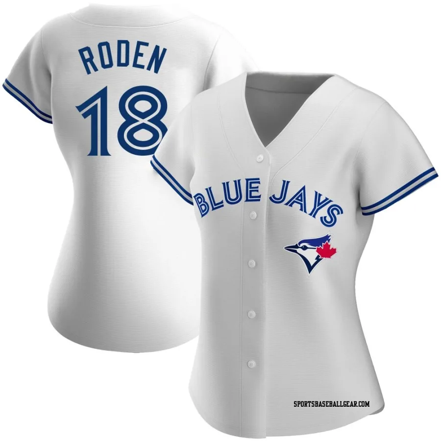 Alan Roden Women's Toronto Blue Jays White Authentic Home Jersey