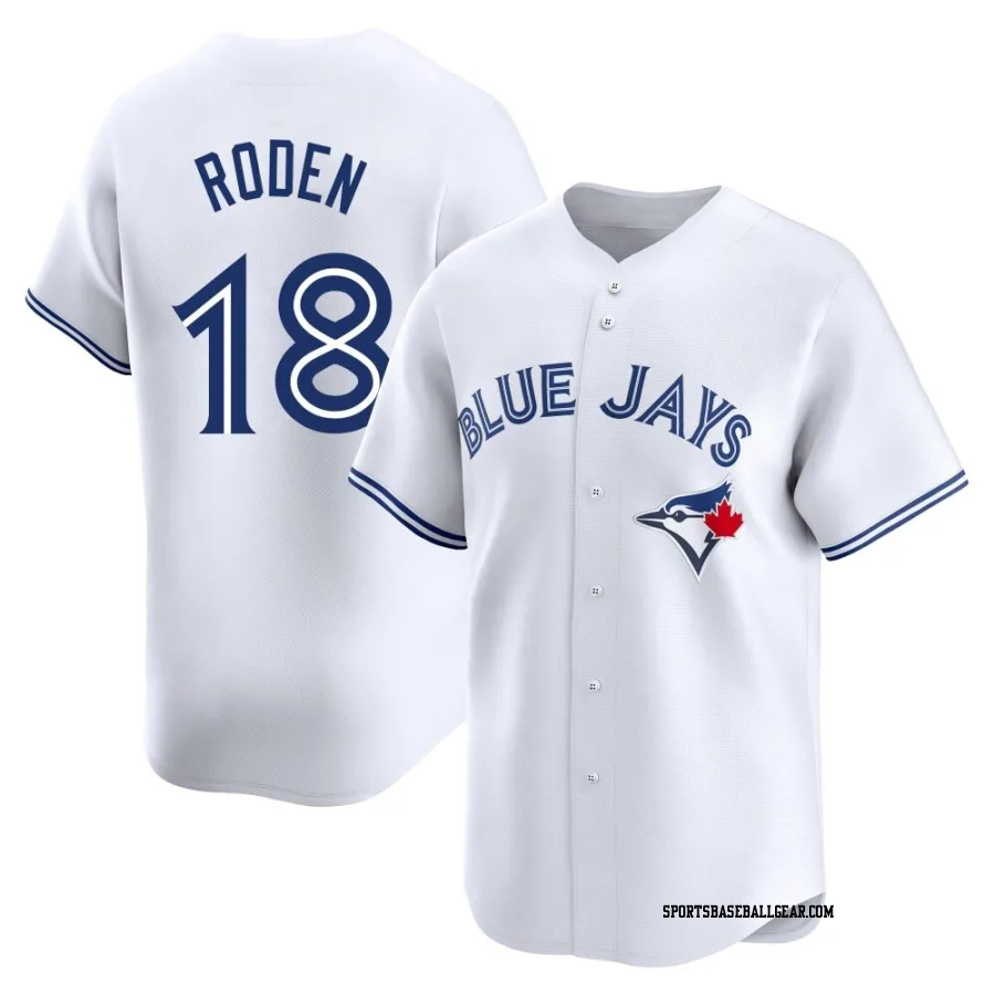 Alan Roden Youth Toronto Blue Jays White Limited Home Jersey