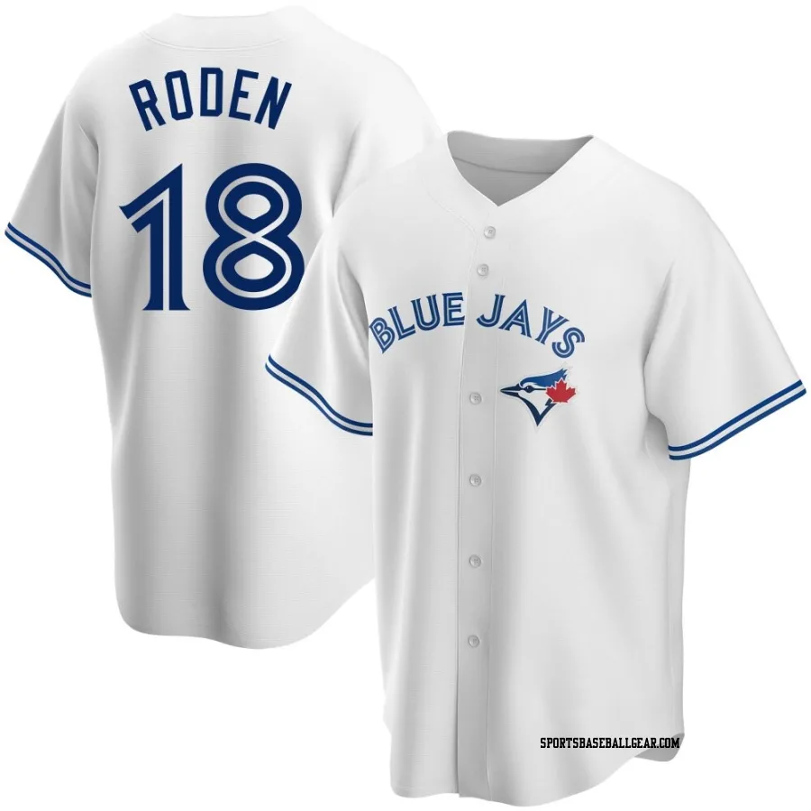 Alan Roden Youth Toronto Blue Jays White Replica Home Jersey