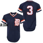 Alan Trammell Men's Detroit Tigers Blue Replica Throwback Jersey