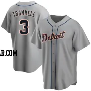 Alan Trammell Men's Detroit Tigers Gray Replica Road Jersey