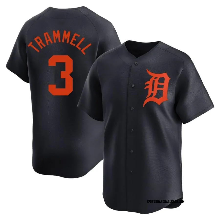 Alan Trammell Men's Detroit Tigers Navy Limited Alternate Jersey
