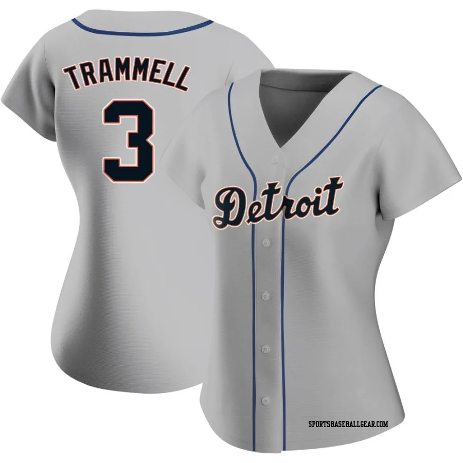 Alan Trammell Women's Detroit Tigers Gray Authentic Road Jersey