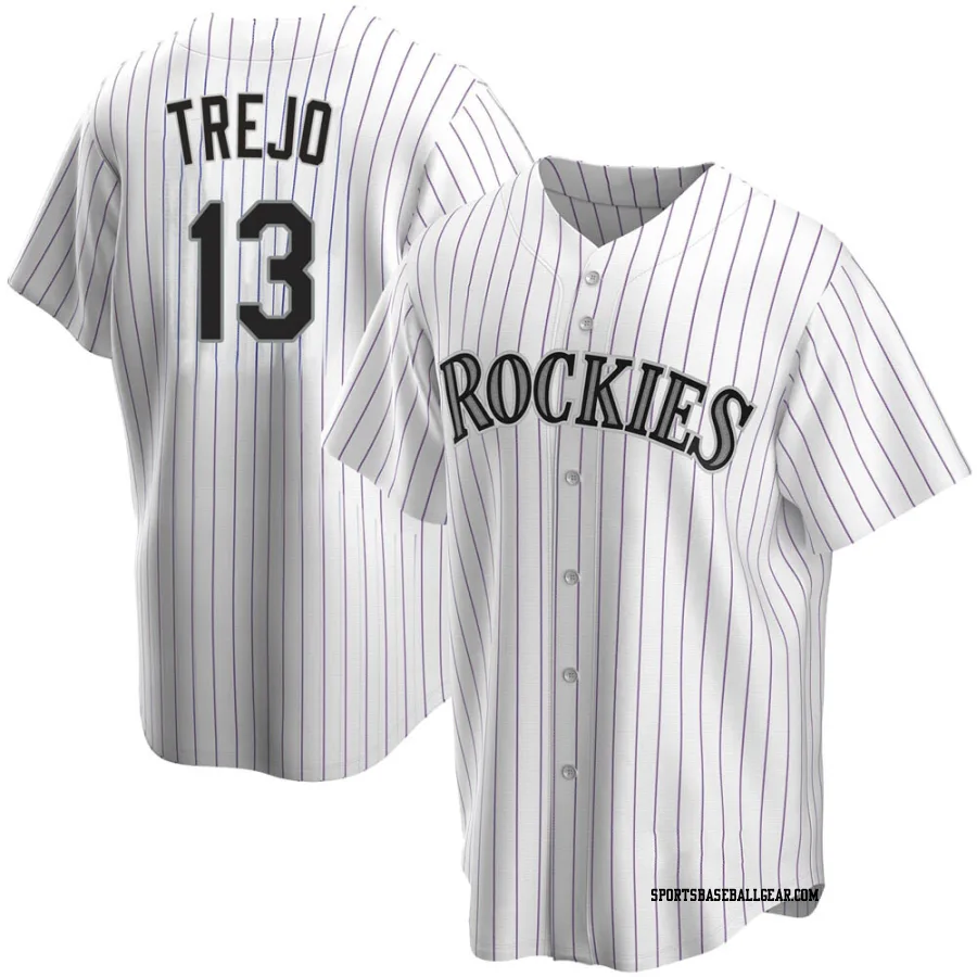Alan Trejo Men's Colorado Rockies White Replica Home Jersey