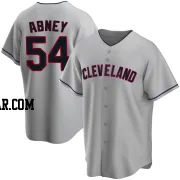 Alaska Abney Men's Cleveland Guardians Gray Replica Road Jersey