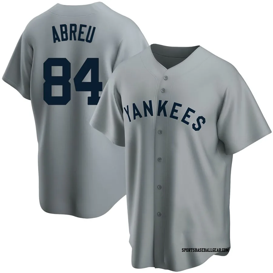 Albert Abreu Men's New York Yankees Gray Replica Road Cooperstown Collection Jersey