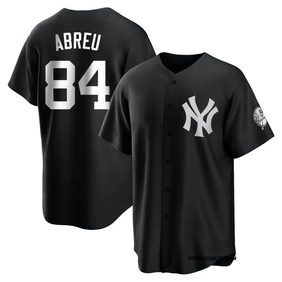 Albert Abreu Youth New York Yankees Black/White Replica Jersey
